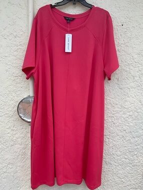 lane bryant t shirt dress Swing Crew-Neck Easy T-Shirt Dress